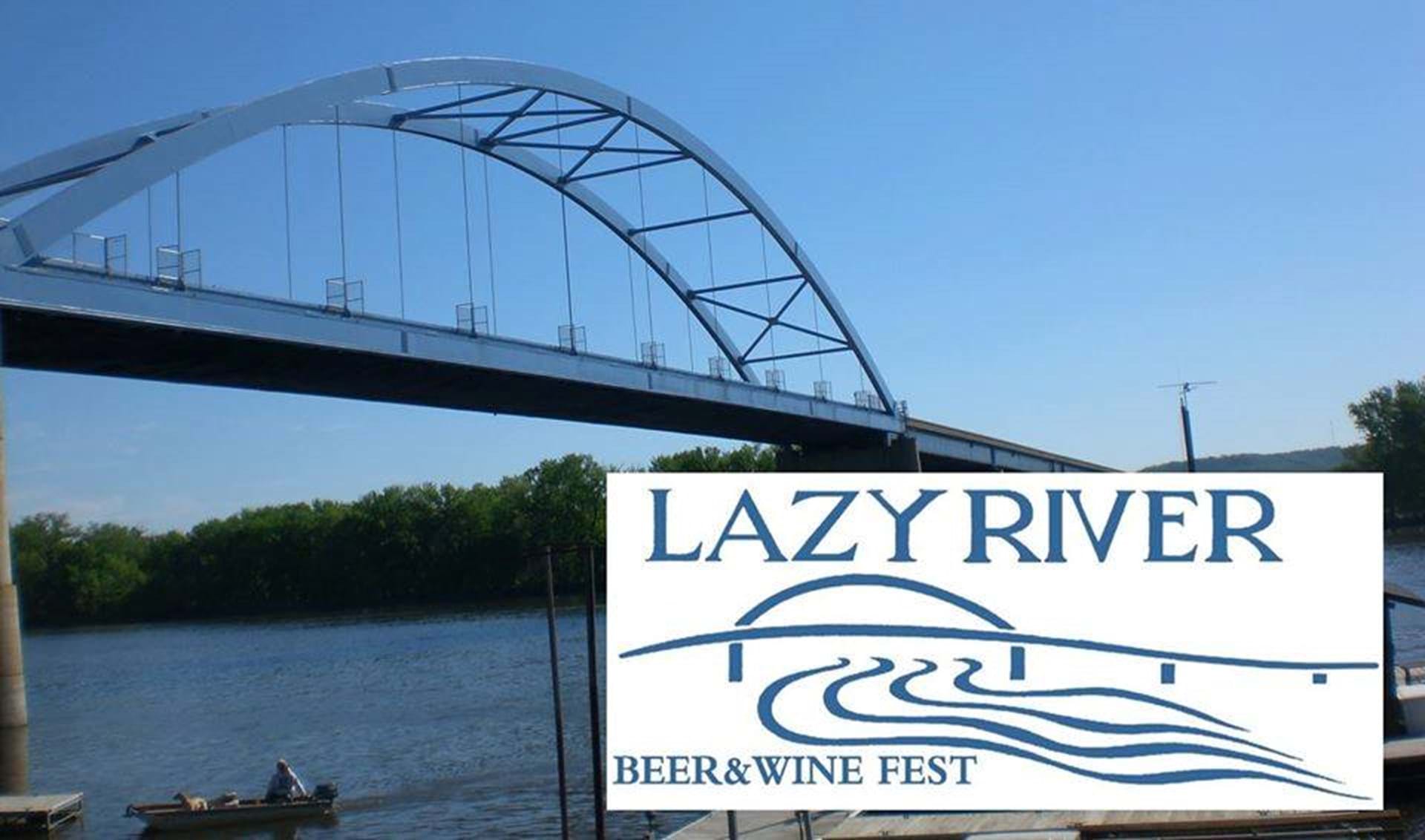 Lazy River Logo with Joliett Bridge